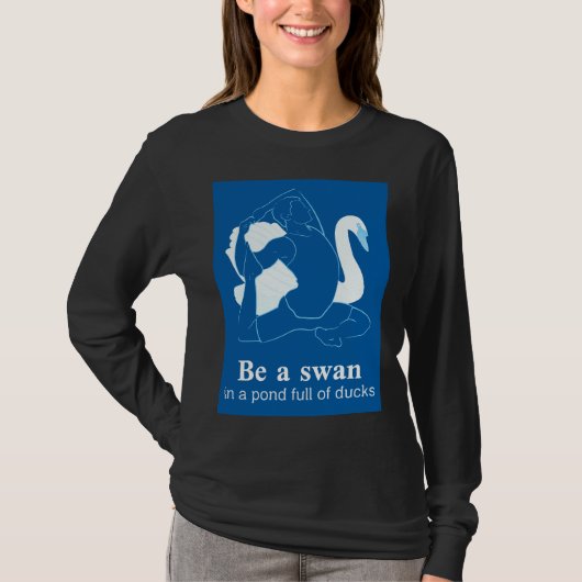 Yoga be a Swan T-shirt (Voorkant)