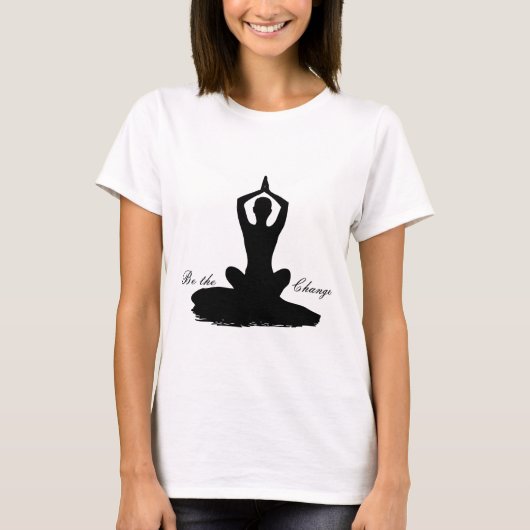 Yoga "Be the Change" Organic T-shirt (Voorkant)