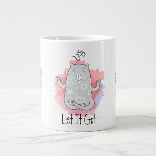 Yoga Bear Laat het los Grote Koffiekop (Voorkant)