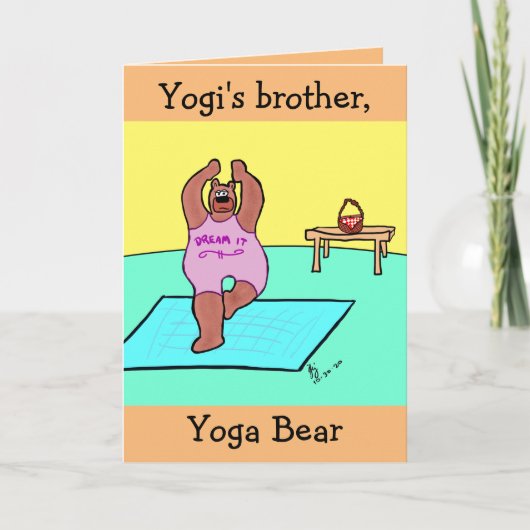 Yoga Beer Namaste wenskaart Bedankkaart (Voorkant)
