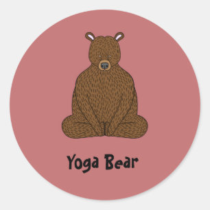 "Yoga Beer" Round Sticker