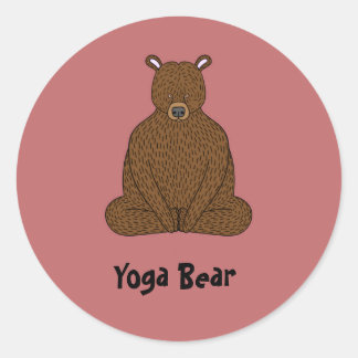 "Yoga Beer" Round Sticker
