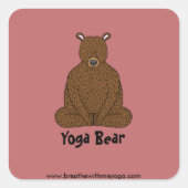 "Yoga Beer" Vierkante Sticker (Voorkant)