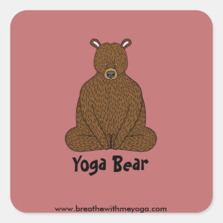 "Yoga Beer" Vierkante Sticker