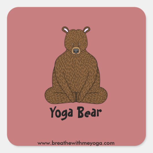 "Yoga Beer" Vierkante Sticker (Voorkant)