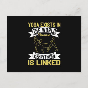 Yoga bestaat in de wereld omdat alles met elkaar v aankondigingskaart