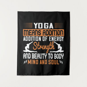 Yoga betekent toevoeging van energie, geest en zie wandkleed