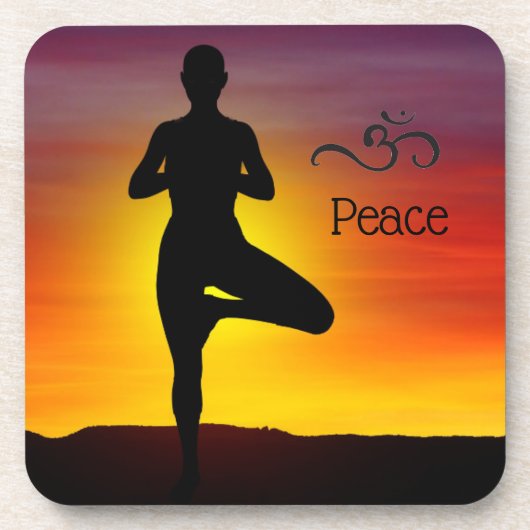 Yoga Beverage Coaster Bier Onderzetter (Voorkant)