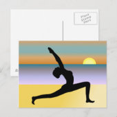 Yoga bij de Beach Post Kaart (Voorkant / Achterkant)