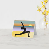 Yoga bij de Kaart van de Nota van de Vrouw van het (Gele Bloem)