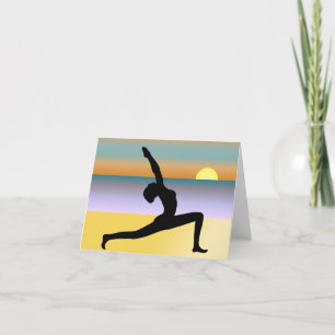 Yoga bij de Kaart van de Nota van de Vrouw van het