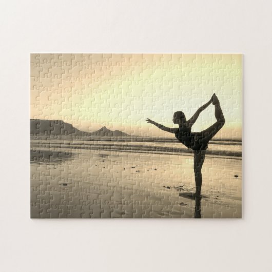 YOGA BIJ DE STRANDpuzzel Legpuzzel (Horizontaal)
