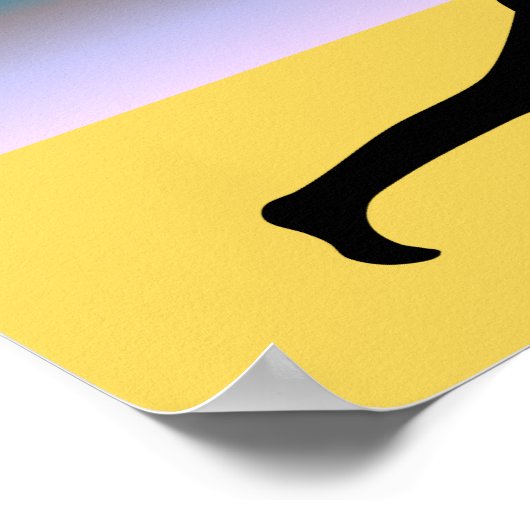 Yoga bij het Beach Yoga Pose Poster Print (Hoek)