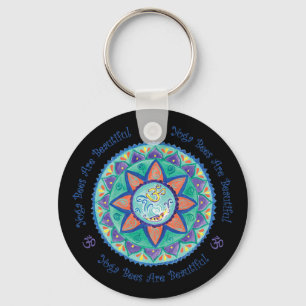 Yoga Bijen Om Mandala  Sleutelhanger