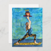 Yoga Birthday Card Feestdagenkaart (Voorkant / Achterkant)
