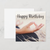 Yoga Birthday Kaart voor Meditation Lover (Voorkant / Achterkant)