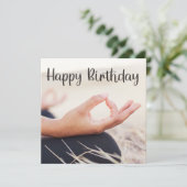 Yoga Birthday Kaart voor Meditation Lover (Staand voorkant)