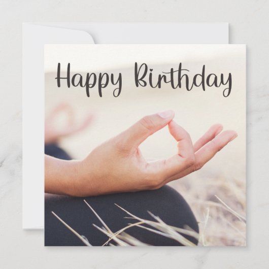 Yoga Birthday Kaart voor Meditation Lover (Voorkant)