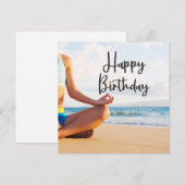 Yoga Birthday Kaart voor Meditation Lover (Voorkant / Achterkant)