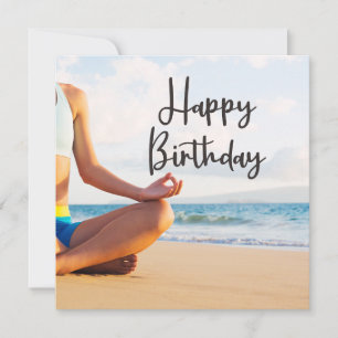 Yoga Birthday Kaart voor Meditation Lover