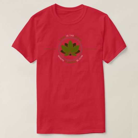 Yoga Bloem Asana T-shirt (Design voorkant)