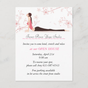 Yoga Blossom Stationery Card Kaart