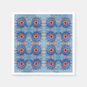 Yoga Blue Mandala Patroon Papieren servetten (Voorkant)