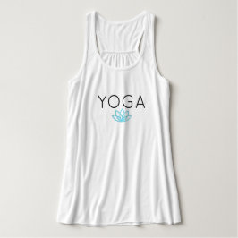 Yoga Blue Simple Lotus Tank