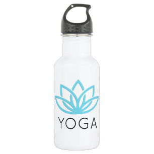 Yoga Blue Simple Lotus Waterfles