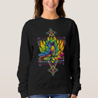 Yoga Boho Bloem Bloesem Heilige Geometrie Lotus Trui