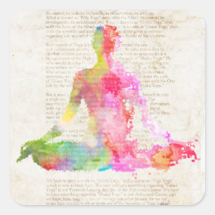 Yoga Book Vierkante Sticker