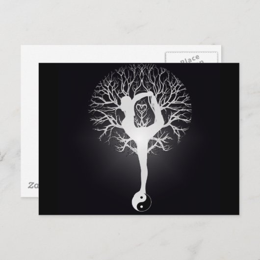 Yoga-boom 2 briefkaart (Voorkant / Achterkant)