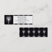 Yoga-boom in zwart-wit mini visitekaartje (Voorkant / Achterkant)