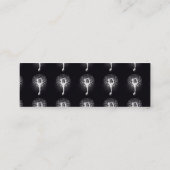 Yoga-boom in zwart-wit mini visitekaartje (Achterkant)