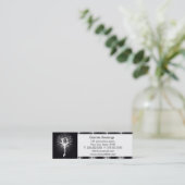 Yoga-boom in zwart-wit mini visitekaartje (Staand voorkant)