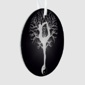 Yoga-boom in zwart-wit ornament (voorkant)