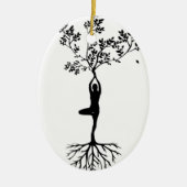 Yoga/boom  keramisch ornament (Voorkant)