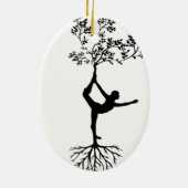 Yoga/boom keramisch ornament (Achterkant)