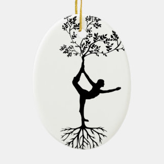 Yoga/boom keramisch ornament