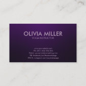 Yoga Boom Pose Word Art Tekening Visitekaartje (Achterkant)