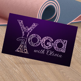 Yoga Boom Pose Word Art Tekening Visitekaartje