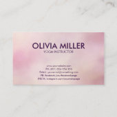 Yoga Boom Pose Word Art Tekening Visitekaartje (Achterkant)