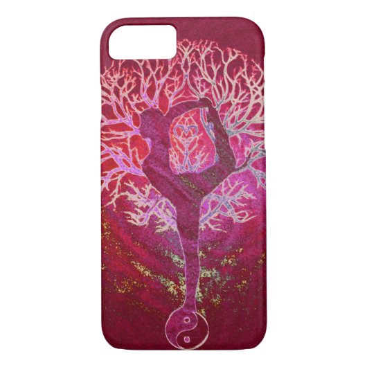 Yoga-boom - Rood, Roze, Goud Case-Mate iPhone Case (Achterkant)