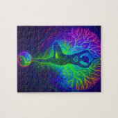 Yoga Boom Vredes Regenboog Legpuzzel (Horizontaal)
