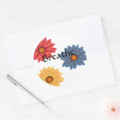 Yoga Breathe Ronde Sticker (Envelop)