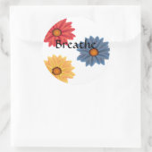 Yoga Breathe Ronde Sticker (Tas)