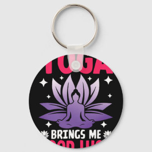 Yoga Brengt Me Goed Geluk Meditatieve Rust Sleutelhanger