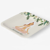 Yoga bruid Mimosa Vrijgezellenfeest bruin haar Papieren Bordje (Gebogen)