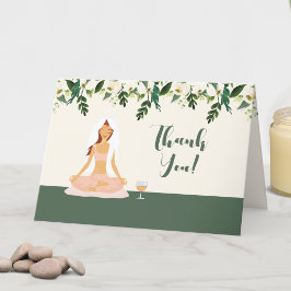 Yoga Bruid Mimosa Vrijgezellenfeest Dank u rood ha Bedankkaart