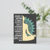 Yoga Buddhist Meditation Quote Zen Boeddhisme Briefkaart (Staand voorkant)